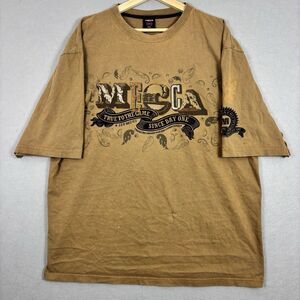 Vintage Y2K Mecca Tribal Graphic T Shirt Mens 3XL Brown Grunge Hip Hop Street